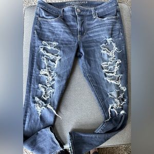 AEO American Eagle Outfitters 360 Supper Stretch Jeans Leggings Jeggings 12R